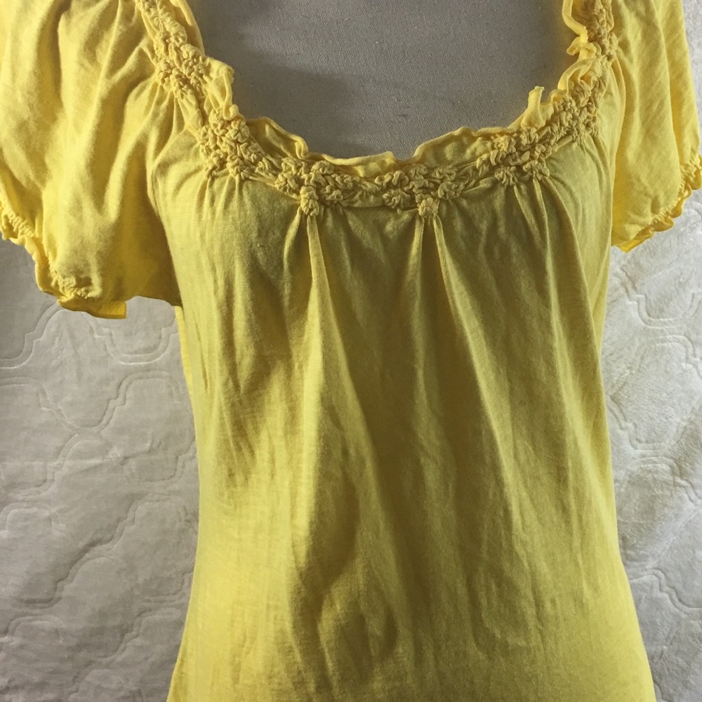 ANN TAYLOR LOFT YELLOW TOP